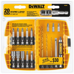 DeWalt Rapid Load Steel Drill Bit Set Hex Shank 20 pc