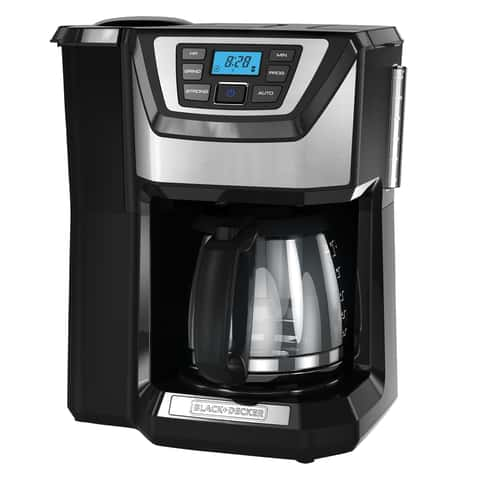 Black + Decker 12 Cup Programmable Coffeemaker White, Coffee, Tea &  Espresso, Furniture & Appliances