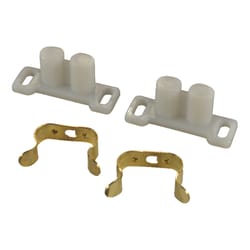 US Hardware White Metal/Plastic Catch and Clip For 2 pk