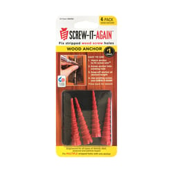 Screw-it-Again 1/4 in. D X 1 in. L Polypropylene Hex Head Wood Anchor 4 pk