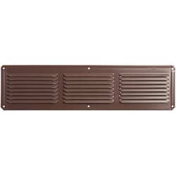 Master Flow 4 in. H X 0.25 in. W X 16 in. L Powder-Coated Brown Aluminum Soffit Vent