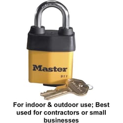 Master Lock 911DPF 2.125 in. H X 2-1/8 in. W X 2-1/8 in. L Steel Dual Ball Bearing Locking Padlock