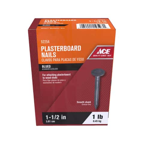 Ace 1-1/2 in. Drywall Phosphate-Coated Steel Nail Round Head 1 lb Ace 1-1/2 in. Drywall Phosphate-Coated Steel Nail Round Head 1 lb