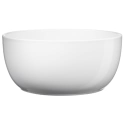 SK Pottery 3.1 in. H X 6.3 in. D Clay Basel Bowl Planter White