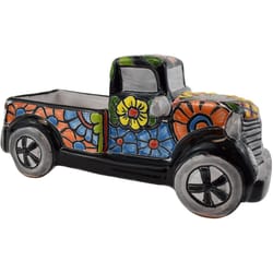 Avera Products 5 in. H X 11 in. W Ceramic Vintage Truck Planter Multicolored