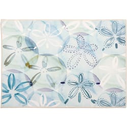 Olivia's Home 22 in. W X 32 in. L Multi-Color Sand Dollar Mosaic Polyester Accent Rug