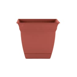 HC Companies Eclipse 8.75 in. H X 10 in. W X 10 in. D Plastic Contemporary Planter Clay