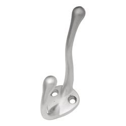 Hickory Hardware Large Satin Cloud Silver Zinc 3 in. L Utility Hook 1 pk