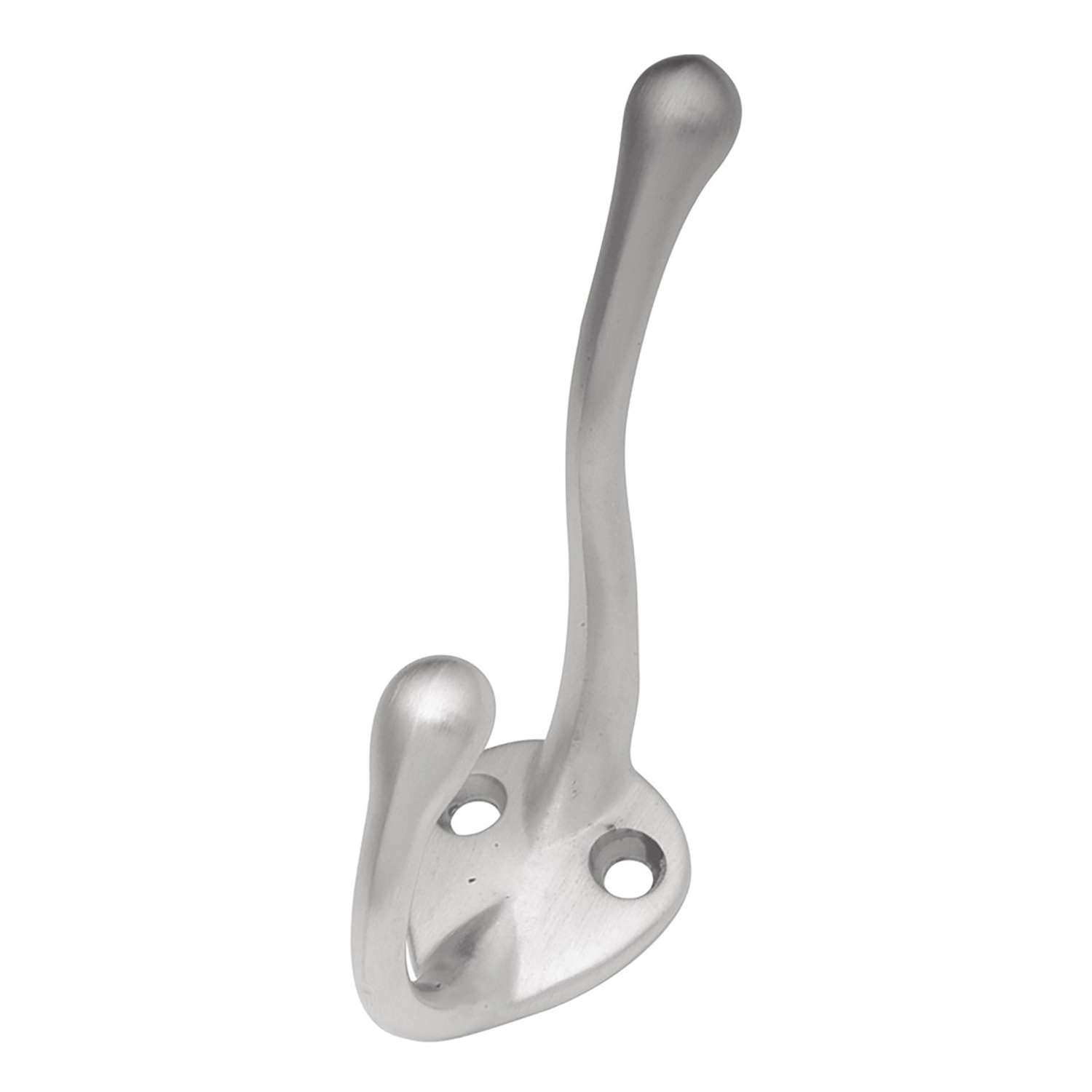 Hickory Hardware Large Satin Cloud Silver Zinc 3 in. L Utility Hook 1 ...