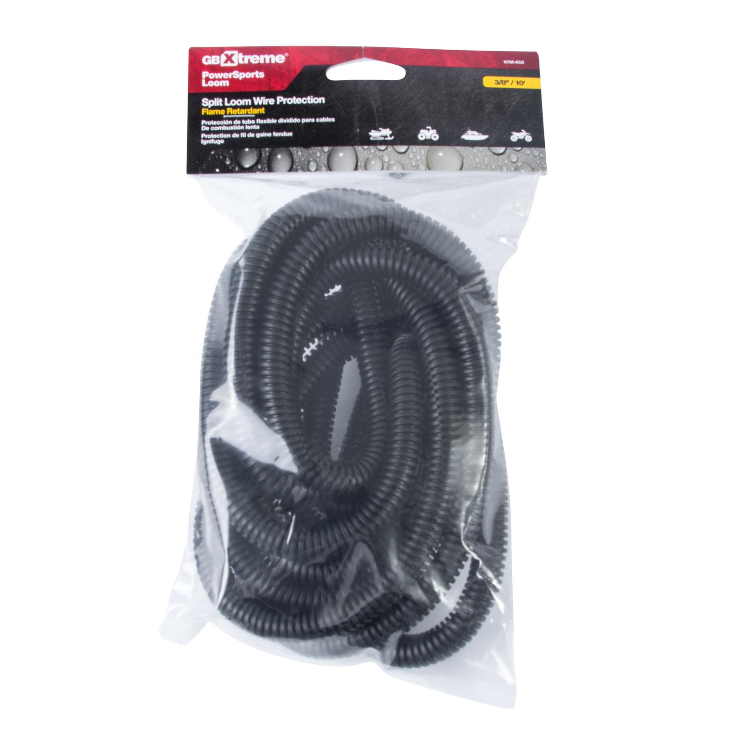 Cable Management Sleeve - 25ft Black Braided Wire Loom, Split Cord Protector For Desk, PC, TV (3/4 Inch)