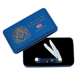 Case Blue Stainless Steel 4 in. Trapper Knife with Case