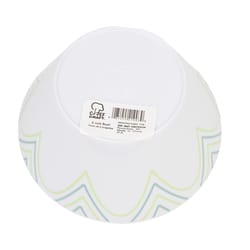 Chef Craft White with Green and Blue Lines Plastic Bowl 20 oz oz