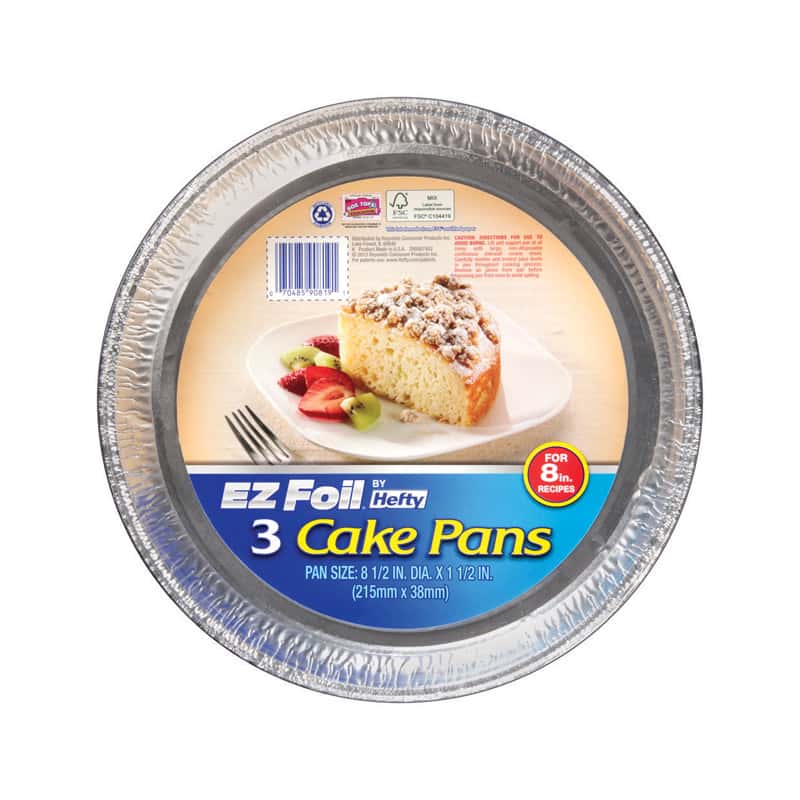 Hefty EZ Foil 81/2 in. W X 81/2 in. L Cake Pan 3 pc Ace Hardware
