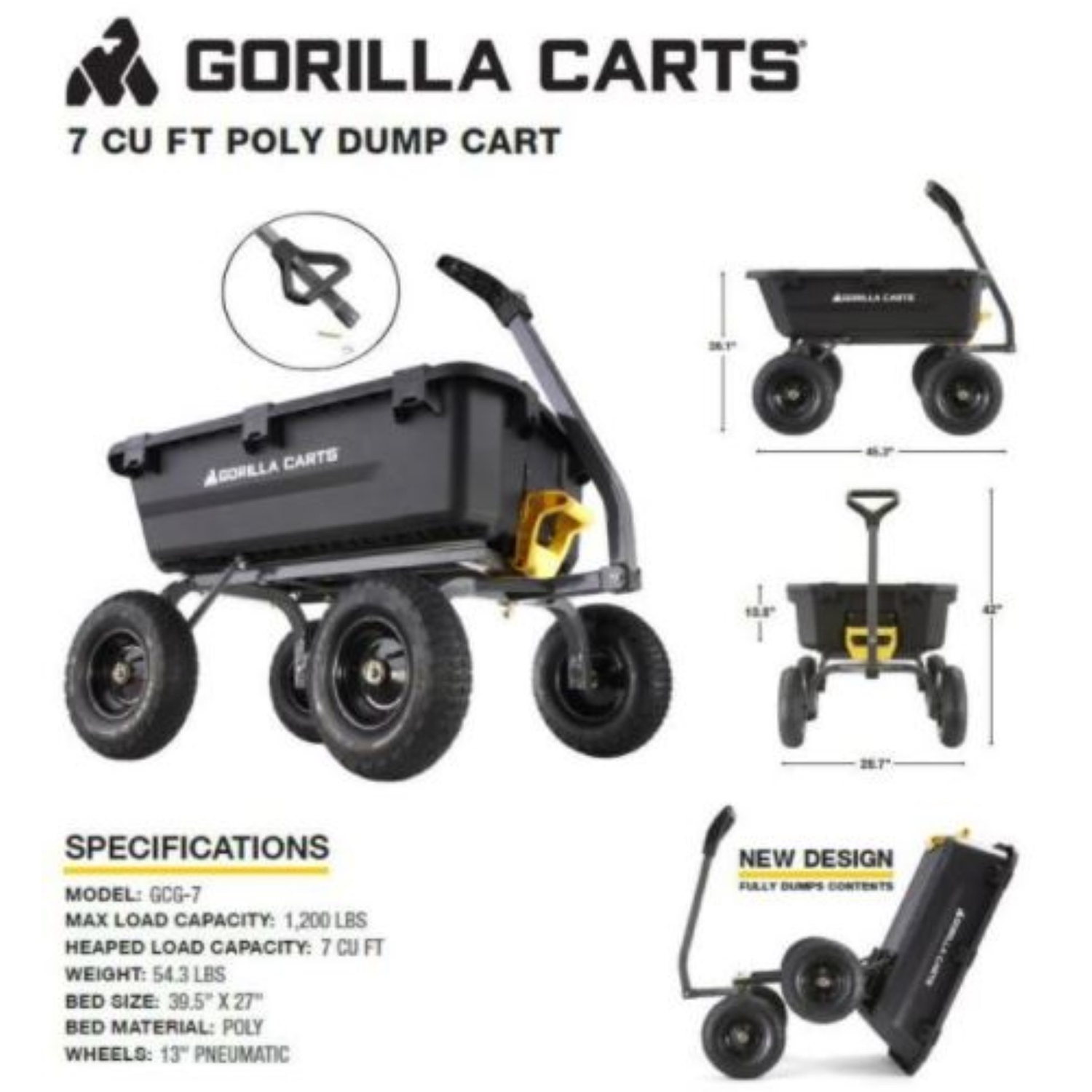 Gorilla Carts GCO-5FSH Fish and Marine Cart