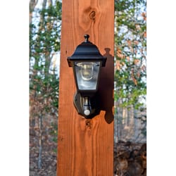 MAXSA Innovations Motion-Sensing LED Black Dimmable Outdoor Light Fixture Battery Powered