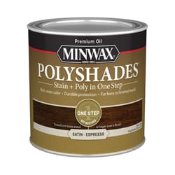 Minwax PolyShades Semi-Transparent Satin Espresso Oil-Based Stain/Polyurethane Finish 1/2 pt