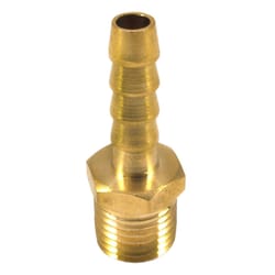 Forney Brass Air Hose End 1/4 in. Male X 1/4 in. Hose Barb 1 pc