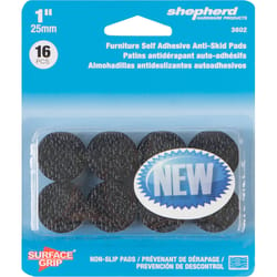 Shepherd Hardware Foam Self Adhesive Anti-Skid Pad Black Round 1 in. W X 1 in. L 16 pk