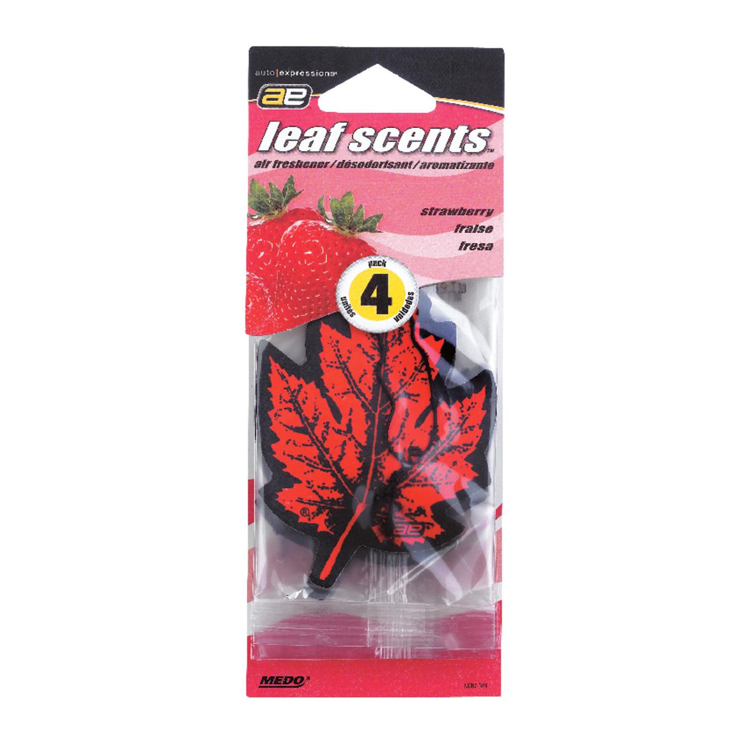 UPC 075847031869 product image for Ultra Norsk Leaf Scents 4 pk Car Air Freshener Strawberry | upcitemdb.com