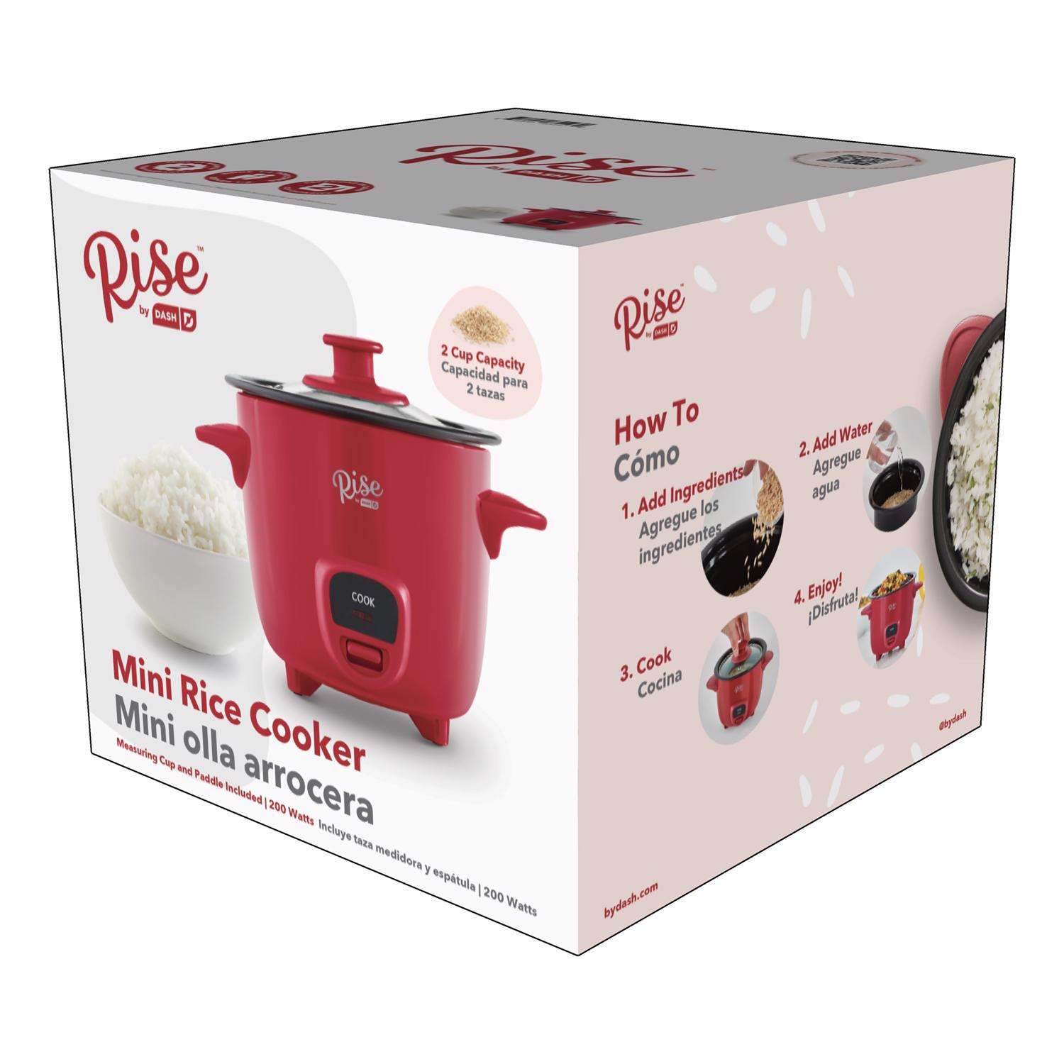 Rise by Dash Rice Cooker 2 Cup, Red