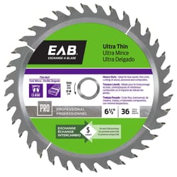 Exchange-A-Blade 6-1/2 in. D X 5/8 in. Ultra Thin Carbide Tipped Finishing Saw Blade 36 teeth 1 pk