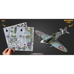 Metal Earth Supermarine Spitfire 3D Model Kit Multicolored 54 pc