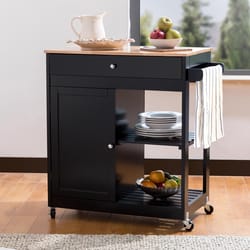 Glitzhome 33.86 in. H X 32.5 in. W X 17 in. D Serving Cart