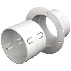 Ace EZ Dock 6 in. L X 4 in. D Silver/White Plastic Dryer Clean Out Connector