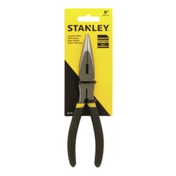 Stanley 8 in. Steel Fixed Joint Long Nose Pliers
