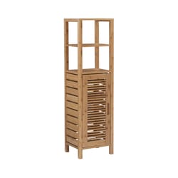 Linon Home Decor 47 in. H X 13 in. W X 11 in. D Rectangle Natural Bath Storage Cabinet