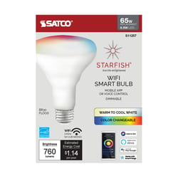 Satco Starfish BR30 E26 (Medium) Smart-Enabled LED Bulb Color Changing 65 Watt Equivalence 1 pk