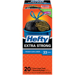 Hefty Extra Strong 33 gal No Scent Scent Trash Bags Drawstring 20 pk 1.05 mil