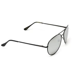 WearMe Pro Black Frame Silver Lens Sunglasses