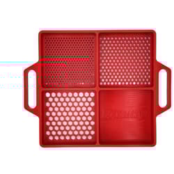 Boltster 12 in. W X 1.5 in. H Tray Bolt & Fastener Organizer Red