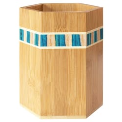 Totally Bamboo Baltique Mykonos Multicolored Bamboo Utensil Holder