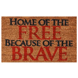 Home & More 1.42 ft. W X 2.42 ft. L Multi-color Home of the Free Coir Door Mat