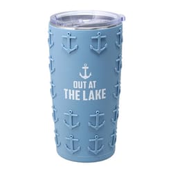 Pavilion Man Out 20 oz Lake Blue BPA Free Lake Travel Mug
