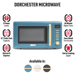 Haden Dorchester 0.7 cu ft Blue Microwave 700 W