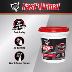 DAP Fast 'N Final Ready to Use White Lightweight Spackling Compound 16 oz