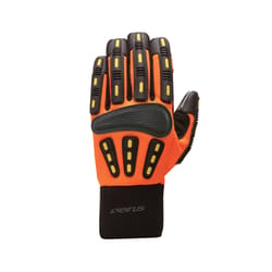 Seirus Gripper L Nylon / Spandex Impact Work Hi-Vis Orange Cold Weather Gloves