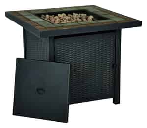 Living Accents  Square  Propane  Fire Pit  25 in. H x 30 in. W x 30 in. D Steel 