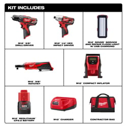 Milwaukee m18 5 tool combo kit hot sale