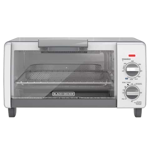 Black+Decker Crisp 'N Bake Stainless Steel Silver 4 slot Toaster