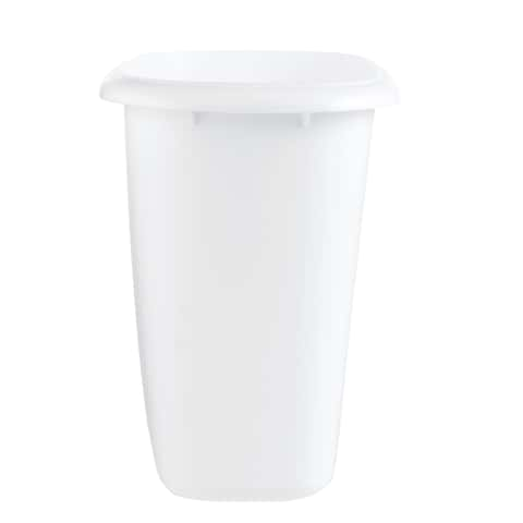 Rubbermaid Bedroom, Bathroom, and Office Wastebasket Trash Can, 6 Quart, 3 Pack, Size: 1.5 Gallons, White