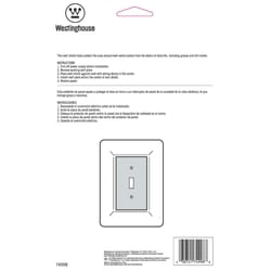 Westinghouse Clear 1 gang Plastic Wall Plate 1 pk