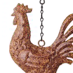 Zingz Copper Vein Iron 45 in. Weathervane Rooster Wind Chime