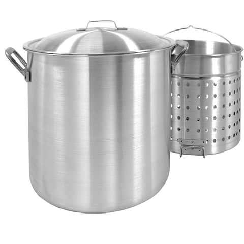 King Kooker 60-Quart Aluminum Cooking Pot Set and Basket in the