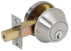 Tell Satin Nickel Steel Single Cylinder Deadbolt