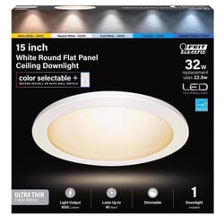 Feit EDGELIT 1 in. H X 15 in. W X 15 in. L White LED Flat Panel Light Fixture