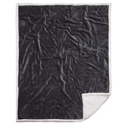 Carstens Inc 68 in. H X 68 in. L Gray Polyester Throw Blanket